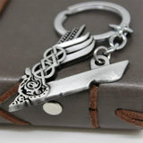 Vikings Keychain Silver Charms Ragnar Lothbrok Metal Keychain