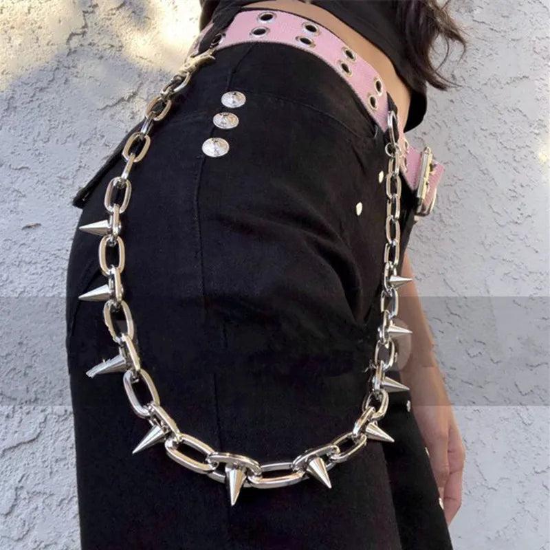 Punk Hip-hop Leather Belts Waist Chain Male Pants Chain