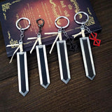 Berserk Guts Sword Keychain Metal Key Chain Men Women Car Key Ring llaveros