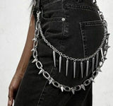 European Style Punk Rivets Charms Keychain Waist Pants Chain