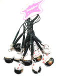 10pcs Lucky Cats Jingle Bells Christmas DIY Crafts Lanyard Accessory Key Chain