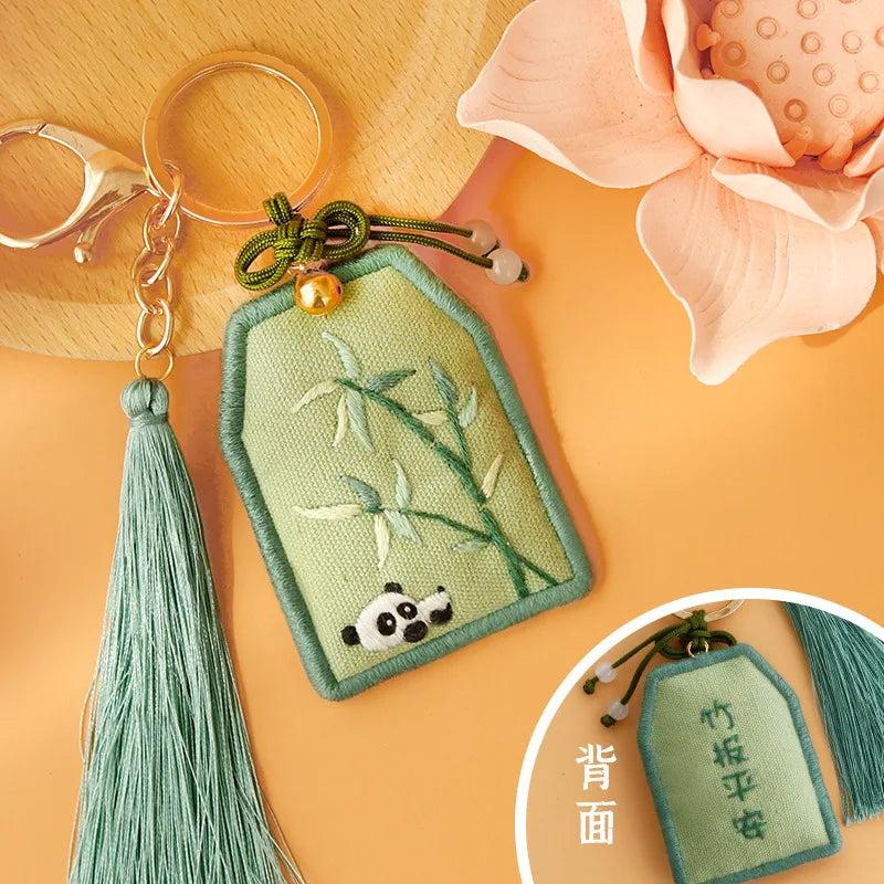 Peace Animal Keychain DIY Embroidery Cross Stitch Kit
