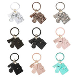 Leopard Snake Card Bag with Tassel Bracelet Keychain