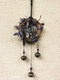 Triple Moon Goddess Charm Bells/ Green Witches Bells