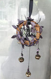 Triple Moon Goddess Charm Bells/ Green Witches Bells