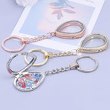Teardrop Crystal Keychain Glass Floating Charm Water Drop Locket Pendant Gift