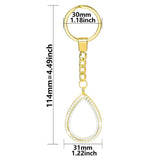 Teardrop Crystal Keychain Glass Floating Charm Water Drop Locket Pendant Gift