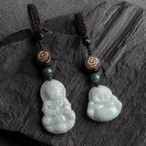 Burmese Jade Keychain Lanyard Wristlet for Men