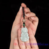 Burmese Jade Keychain Lanyard Wristlet for Men