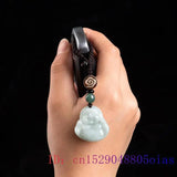 Burmese Jade Keychain Lanyard Wristlet for Men