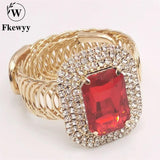 Red Gem Adjustable Bracelet Gothic Jewelry for Women