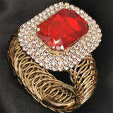 Red Gem Adjustable Bracelet Gothic Jewelry for Women