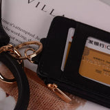 Multiful Keychain Key Ring And Card Wallet PU Leather O Key Ring