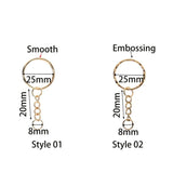 50Pcs Silver Round Split Keyfob Keyrings with Jump Ring for DIY Keychain