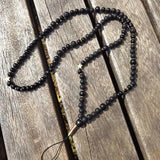 Volcanic Rock Beads Chain Wood Beads Long Necklace