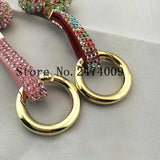 Mickey Head Keychain Rhinestone Ball Charms Bag Car Pendant