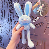 Plush Rabbit Keychain for Bag Charm - Animal Bunny Doll Key Chain