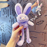 Plush Rabbit Keychain for Bag Charm - Animal Bunny Doll Key Chain