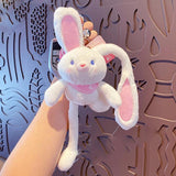 Plush Rabbit Keychain for Bag Charm - Animal Bunny Doll Key Chain