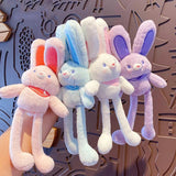 Plush Rabbit Keychain for Bag Charm - Animal Bunny Doll Key Chain