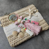 Hawaii Life Tree Tassel Keychain Women Boho Key Holder Keyring Bag Charm