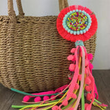 Hawaii Life Tree Tassel Keychain Women Boho Key Holder Keyring Bag Charm