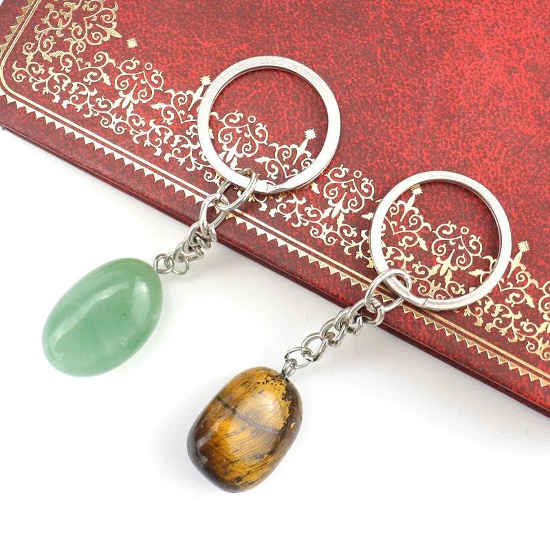 Agate Crystal Keychain Pendant Bag Key Chain