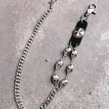 Skull Charm Gothic Rock Metal Chains Waist Trousers Key Chain Ring