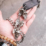 Skull Charm Gothic Rock Metal Chains Waist Trousers Key Chain Ring
