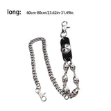 Skull Charm Gothic Rock Metal Chains Waist Trousers Key Chain Ring