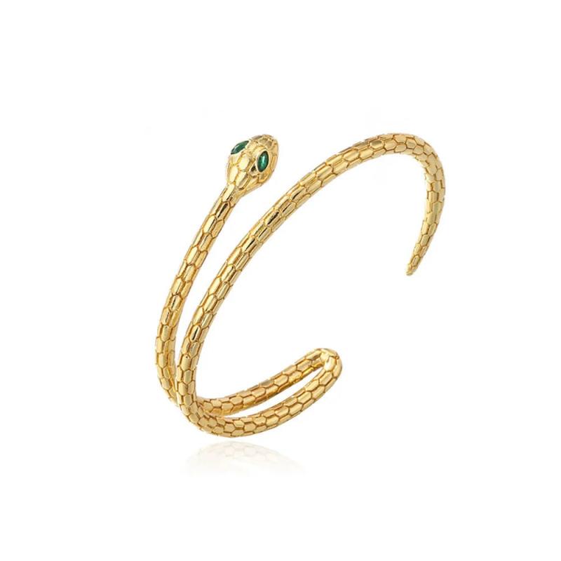 Vintage Curved Snake Bracelet Bohemian Bangle
