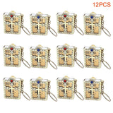 12pcs Religious Catholic Key Chain Gift Cross Bible Pendant
