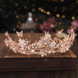 Pearl Rhinestone Bridal Crown Tiara Wedding Hair Accessories