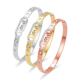 Women Stainless Steel Bracelet Zircon Bangles Jewelry