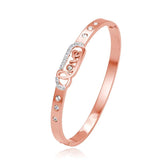 Women Stainless Steel Bracelet Zircon Bangles Jewelry
