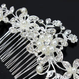 Bridal Wedding Accessories Hair Comb Jewelry Romantic Hair Pin Tiara Silver