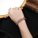 Arab Dubai Party Wedding Bracelet Moroccan Flower Rhinestone Jewelry