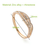 Arab Dubai Party Wedding Bracelet Moroccan Flower Rhinestone Jewelry
