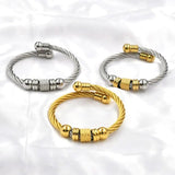 Waterproof Stainless Steel Wire Cable Men Charm Bracelets Women Jewelry