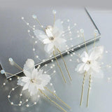 3Pcs Bride Wedding Crystal butterfly Hairpin Sticks Hair Braider Tools