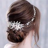 Western Bride Wedding Leaf Comb Hair Accessories