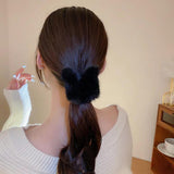 Korea INS Green 3D Plush Butterfly Hair Claws Women Sweet Big Hair Clips