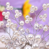 Bridal Hair Combs Silver Pearl Rhinestone Head Jewelry