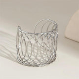 Bohemian Women Bangle Jewelry Geometric Mesh Metal Gothic Accessory
