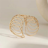 Bohemian Women Bangle Jewelry Geometric Mesh Metal Gothic Accessory