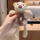 Plush Bear Frog Hair Rope Elastic Hair Band Crown
