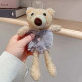 Plush Bear Frog Hair Rope Elastic Hair Band Crown