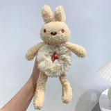 Plush Bear Frog Hair Rope Elastic Hair Band Crown