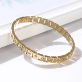 Hollow CZ Crystal Bracelet Stainless Steel Classic For Women