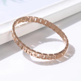 Hollow CZ Crystal Bracelet Stainless Steel Classic For Women